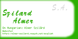 szilard almer business card